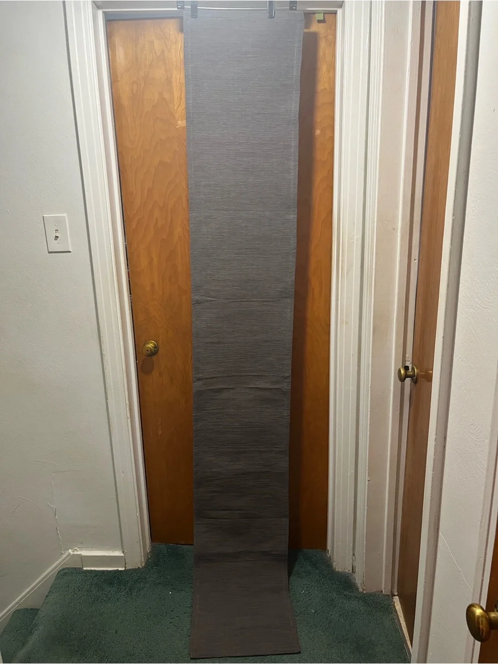 Crate&Barrel Graphite Textured 90x 14 in Table Runner
